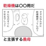 洗濯機で乾燥までしていたら、乾燥機は〇〇用だと主張する義母。