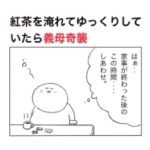 紅茶を淹れてゆっくりしていたところに奇襲してきた妖怪義母。